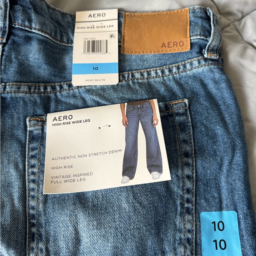 Aeropostale High Rise Wide Leg Jeans size 10 - Picture 5 of 8